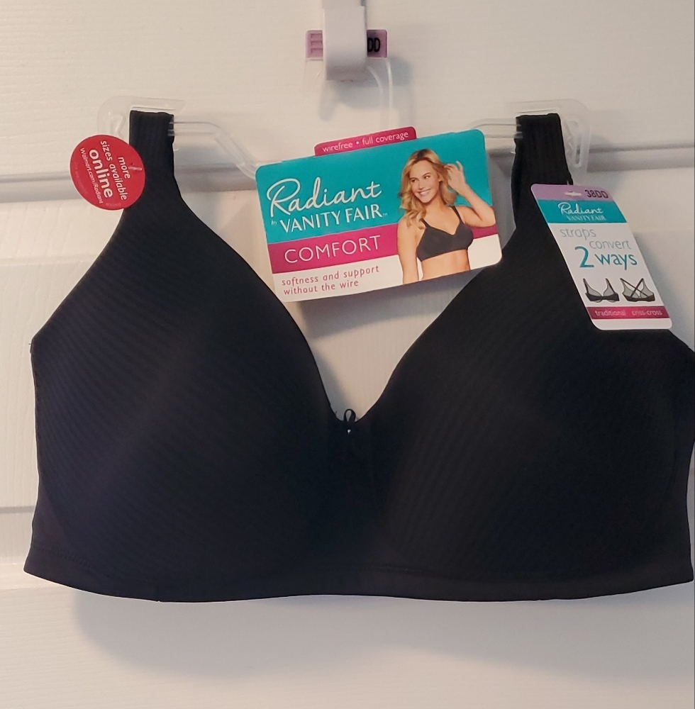 38DD Vanity Fair Radiant Comfort Collection #3472389 Wireless Bra New